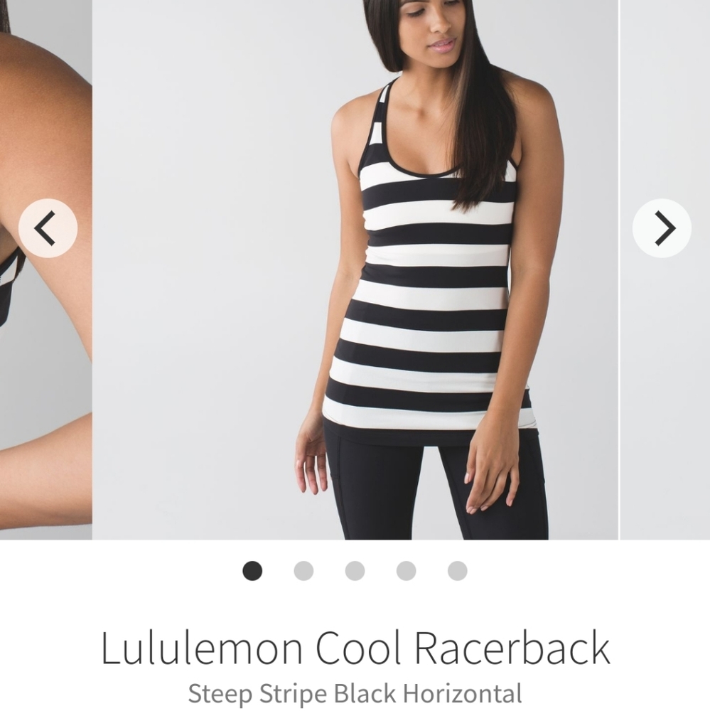 Lululemon-Cool Racerback-NWT-Sz 8-Steep Stripe Bla